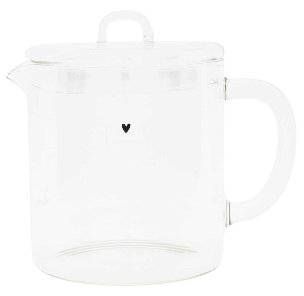 Skleněná čajová konvice Black Heart 1 l