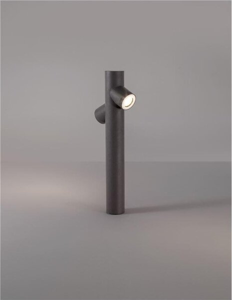 NV 9291703 Venkovní sloupkové svítidlo RAMO tmavě šedý hliník skleněný difuzor GU10 2x7W 220-240V IP65 bez žárovky - NOVA LUCE