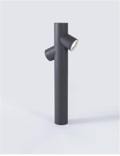 NV 9291703 Venkovní sloupkové svítidlo RAMO tmavě šedý hliník skleněný difuzor GU10 2x7W 220-240V IP65 bez žárovky - NOVA LUCE