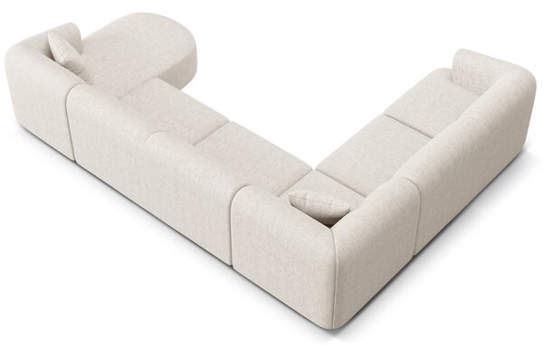 -25 % Dny MOMENTI– Cosmopolitan Design Světle béžová čalouněná rohová pohovka Campi 330 cm, levá