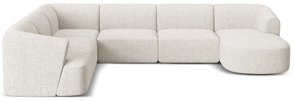 -25 % Dny MOMENTI– Cosmopolitan Design Světle béžová čalouněná rohová pohovka Campi 330 cm, levá