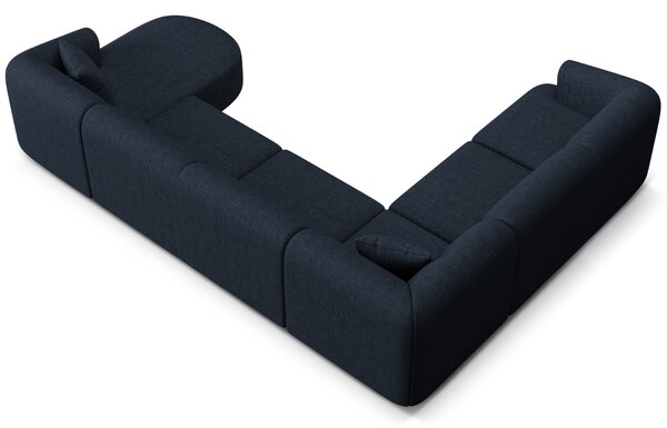 -25 % Dny MOMENTI– Cosmopolitan Design Královsky modrá čalouněná rohová pohovka Campi 330 cm, levá