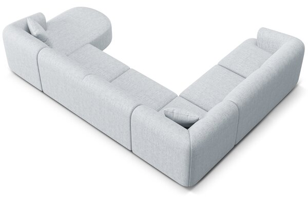 -25 % Dny MOMENTI– Cosmopolitan Design Světle šedá čalouněná rohová pohovka Campi 330 cm, levá