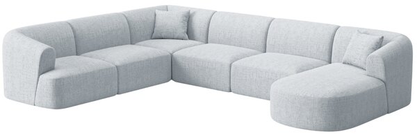 -25 % Dny MOMENTI– Cosmopolitan Design Světle šedá čalouněná rohová pohovka Campi 330 cm, levá