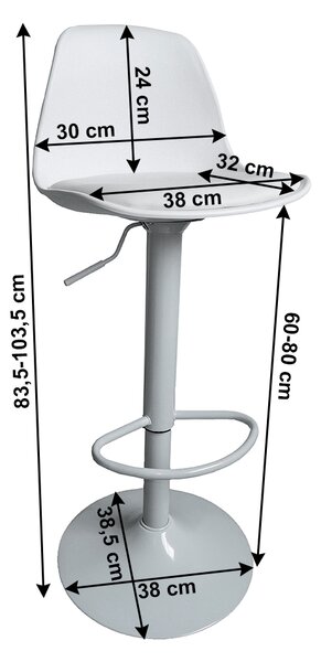 Barová židle Dobí (bílá). 1040312