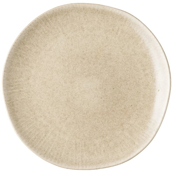 Nordic Living Béžový kameninový talíř Violette Ø 21 cm