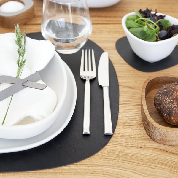 LIND DNA Oboustranné prostírání Curve Dinner - Black/Light Grey LND134