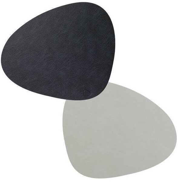 LIND DNA Oboustranné prostírání Curve Dinner - Black/Light Grey LND134