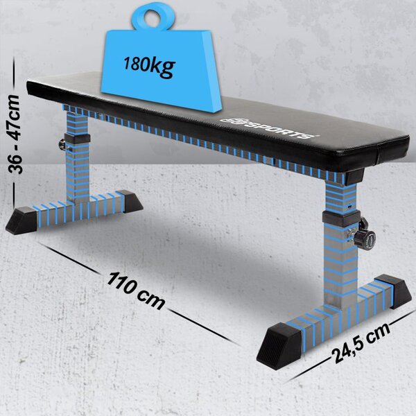 ScSPORTS Nastavitelná lavice 180 kg – 110x24,5 cm