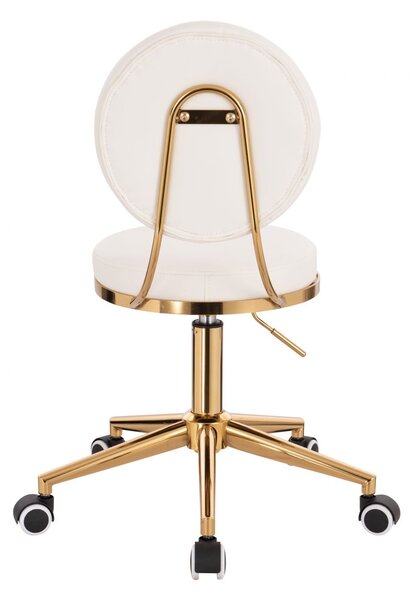 LuxuryForm DESIGN Taburet PORTO - bílo-zlatý