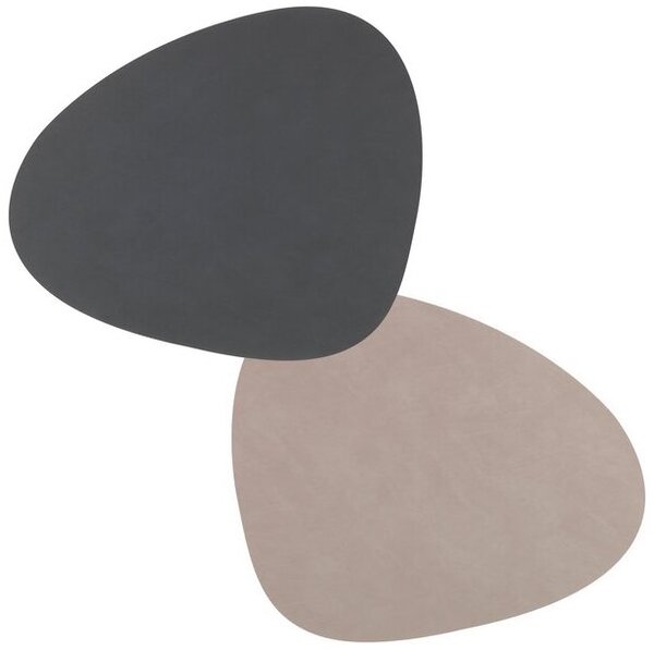 LIND DNA Oboustranné prostírání Curve Dinner - Anthracite/Dark Grey LND140