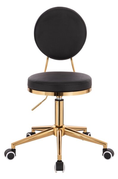 LuxuryForm DESIGN Taburet PORTO - černo-zlatý