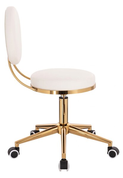 LuxuryForm DESIGN Taburet PORTO - bílo-zlatý