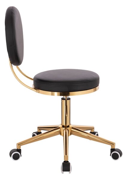 LuxuryForm DESIGN Taburet PORTO - černo-zlatý