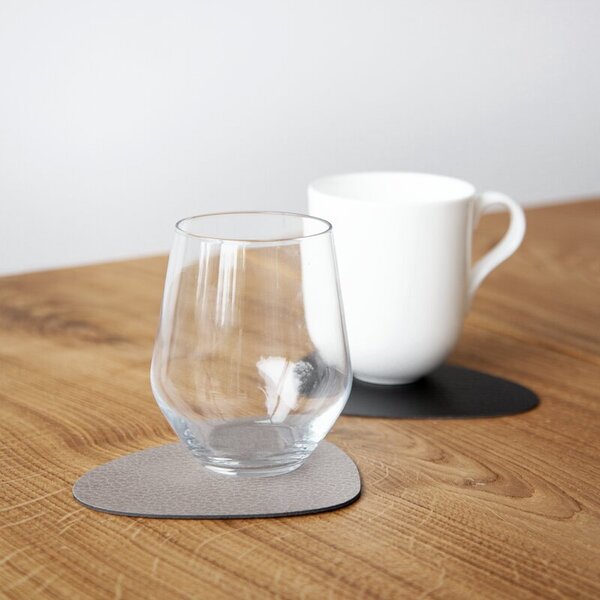 LIND DNA Oboustranná podložka Curve Glass - Warm Grey/Black LND139