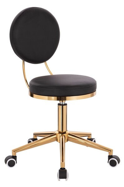 LuxuryForm DESIGN Taburet PORTO - černo-zlatý