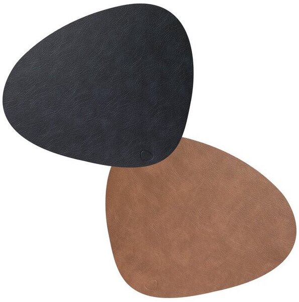 LIND DNA Oboustranné prostírání Curve Dinner - Black/Brown LND136