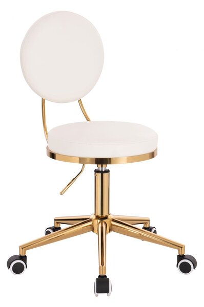 LuxuryForm DESIGN Taburet PORTO - bílo-zlatý