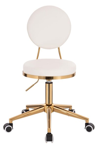 LuxuryForm DESIGN Taburet PORTO - bílo-zlatý