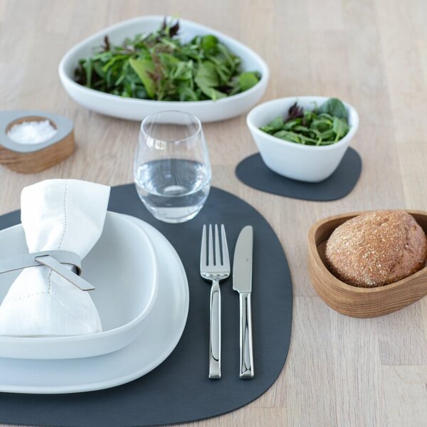 LIND DNA Oboustranné prostírání Curve Dinner - Anthracite/Dark Grey LND140