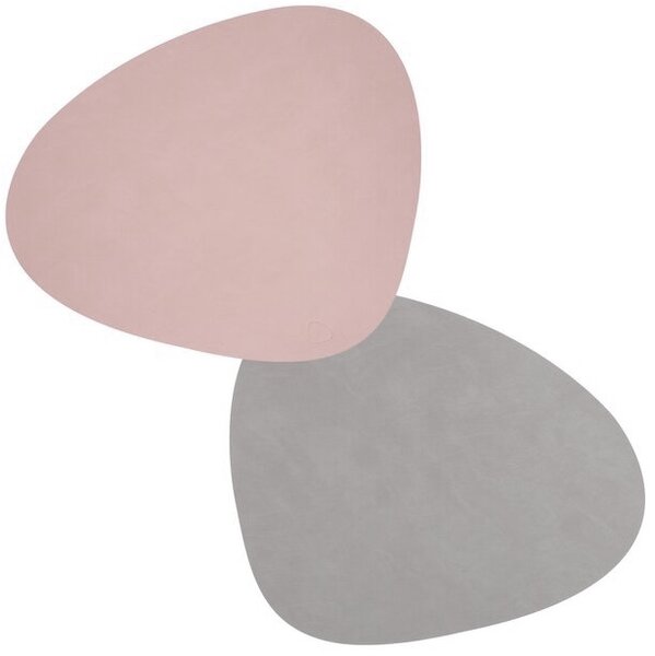LIND DNA Oboustranné prostírání Curve Dinner - Rose/Light Grey LND144