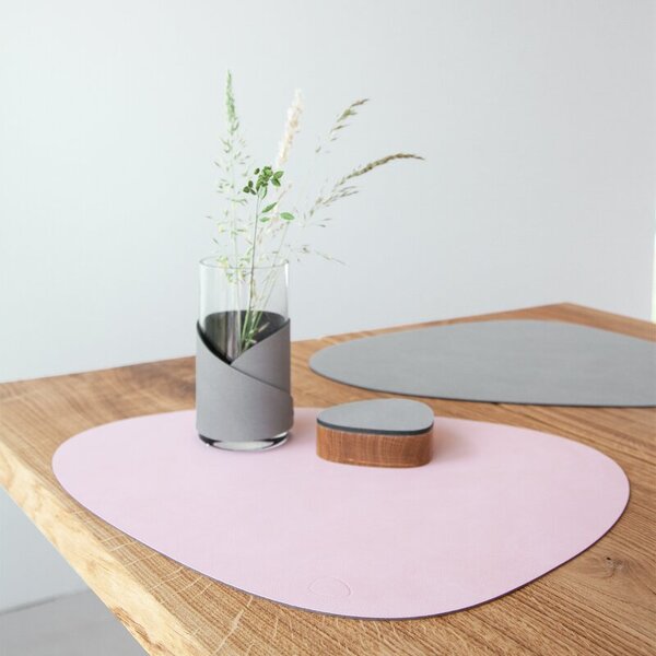 LIND DNA Oboustranné prostírání Curve Dinner - Rose/Light Grey LND144