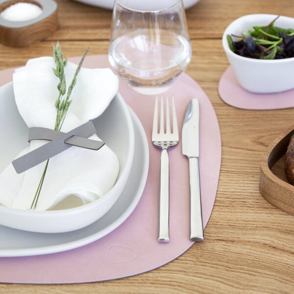 LIND DNA Oboustranné prostírání Curve Dinner - Rose/Light Grey LND144