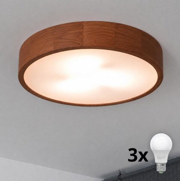 Brilagi - LED Stropní svítidlo CARVALHO 3xE27/15W/230V dub třešeň pr. 47 cm