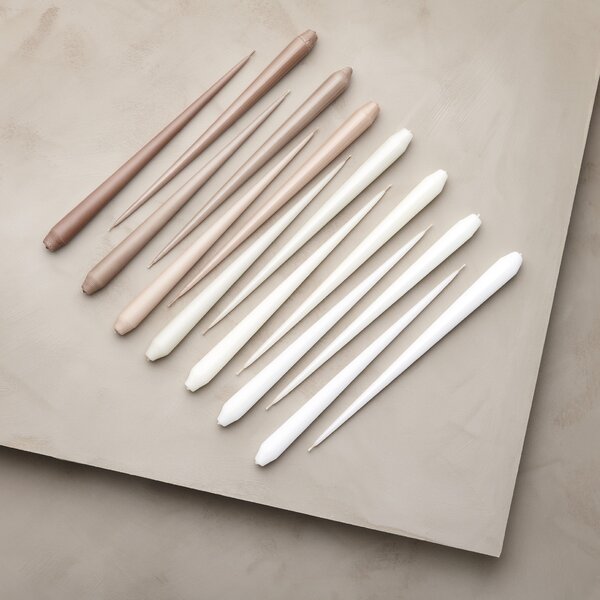Ester & Erik Set svíček Taper - Pure White Výška: 22 cm