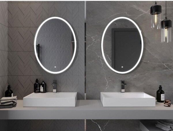 Mexen Elz osvětlené koupelnové zrcadlo 60 x 80 cm, LED 6000K, antypara - 9802-060-080-611-00