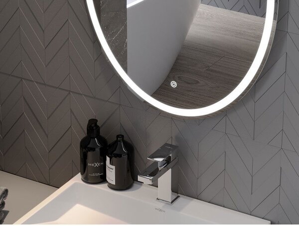Mexen Elz koupelnové zrcadlo podsvícené 50 x 70 cm, LED 6000K, proti zamlžení - 9802-050-070-611-00
