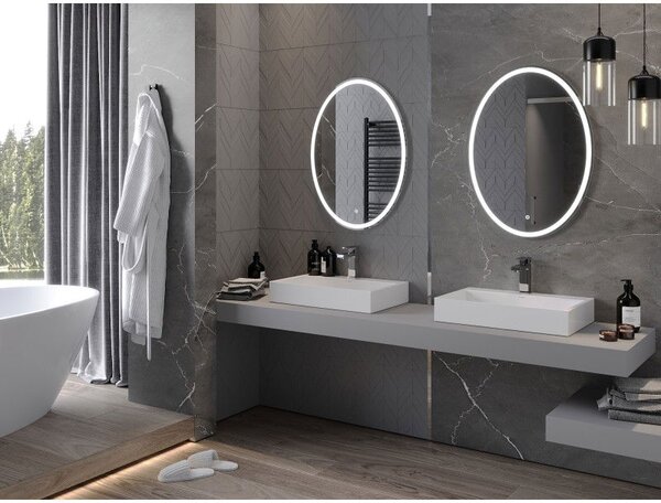 Mexen Elz osvětlené koupelnové zrcadlo 60 x 80 cm, LED 6000K, antypara - 9802-060-080-611-00
