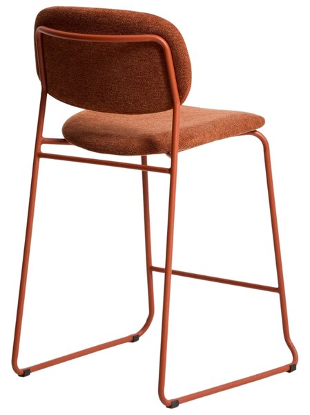 Kave Home Terakotově červená barová židle Meli 65 cm