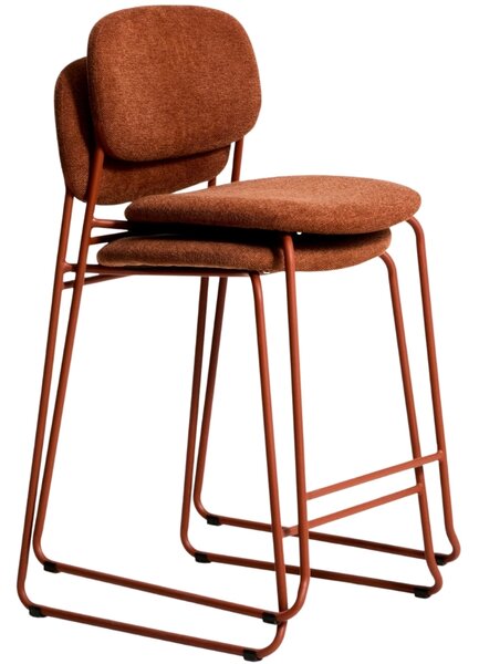Kave Home Terakotově červená barová židle Meli 65 cm