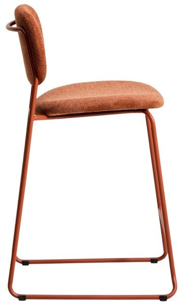 Kave Home Terakotově červená barová židle Meli 65 cm