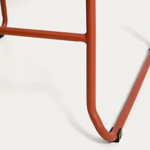 Kave Home Terakotově červená barová židle Meli 65 cm