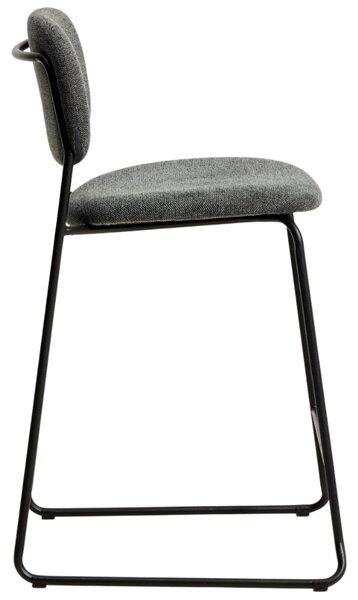 Kave Home Šedá barová židle Meli 65 cm