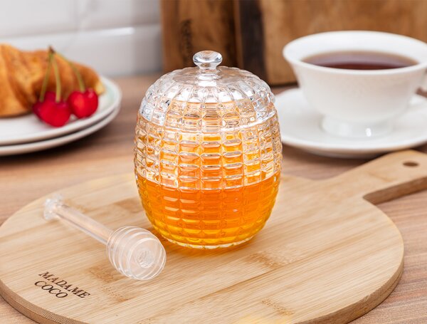 Skleněná dóza na med, 240 ml, Valente