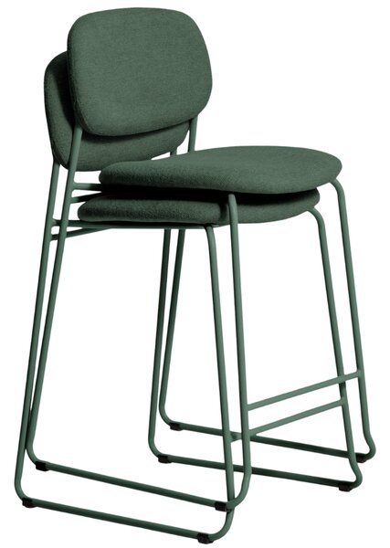 Kave Home Zelená barová židle Meli 65 cm