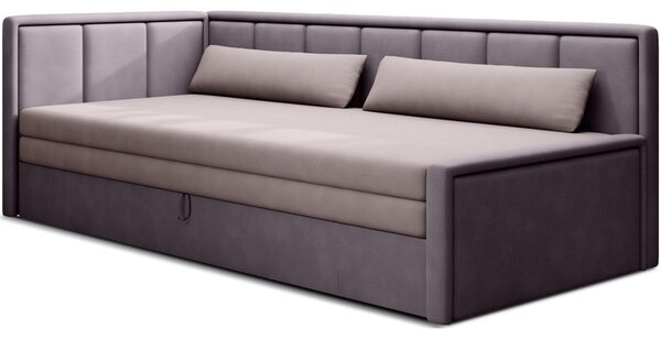 Růžová žinylková rozkládací/s úložným prostorem pohovka 214 cm Fulgeo – ELTAP