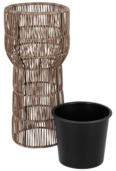 Bizzotto Set tří zahradních květináčů z umělého ratanu Ayun Ø22/28/36 cm