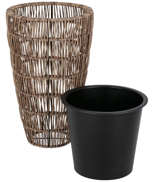 Bizzotto Set tří zahradních květináčů z umělého ratanu Ayun Ø26/30/36 cm