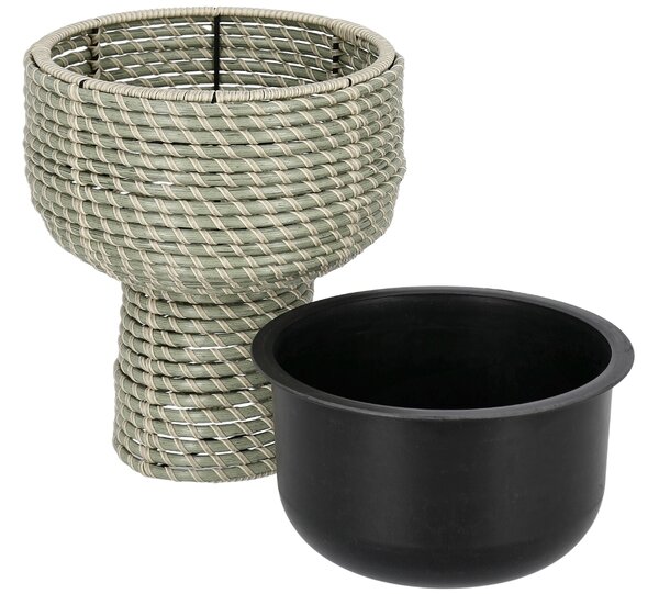 Bizzotto Set tří zahradních květináčů z umělého ratanu Thanh Ø26/35/45 cm
