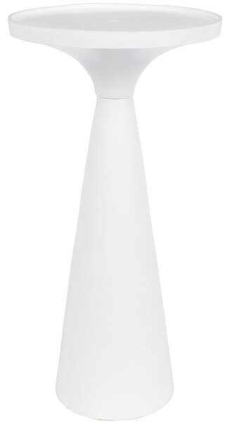 Bílý kulatý kovový odkládací stolek ZUIVER FLOSS 28 cm