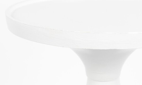 Bílý kulatý kovový odkládací stolek ZUIVER FLOSS 28 cm