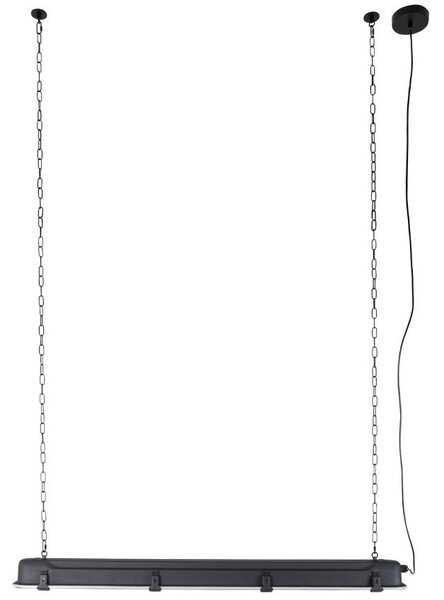 -25 % Dny MOMENTI– Černé kovové industriální závěsné světlo ZUIVER G.T.A. XL 130 cm