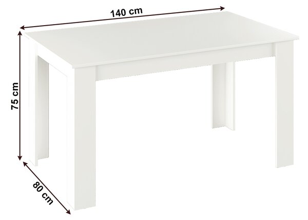 Jídelní stůl Groot (pro 6 osob) (bílá)