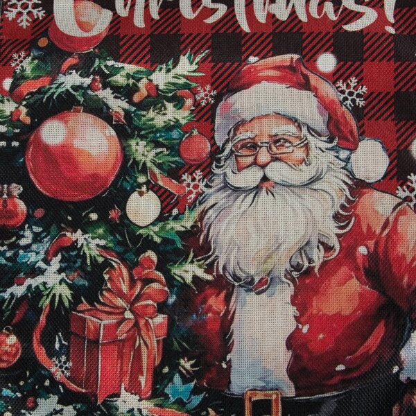 VÁNOČNÍ BĚHOUN NA STŮL SANTA CLAUS 33X183 CM VZOROVANÝ