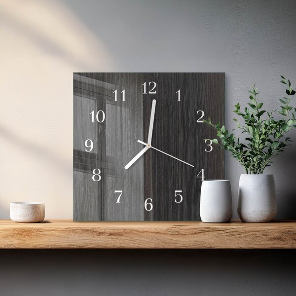 Skleněné hodiny Dřevo zskb-30x30-00092155