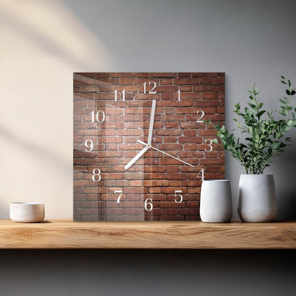 Skleněné hodiny Cihlový zskb-30x30-00087507